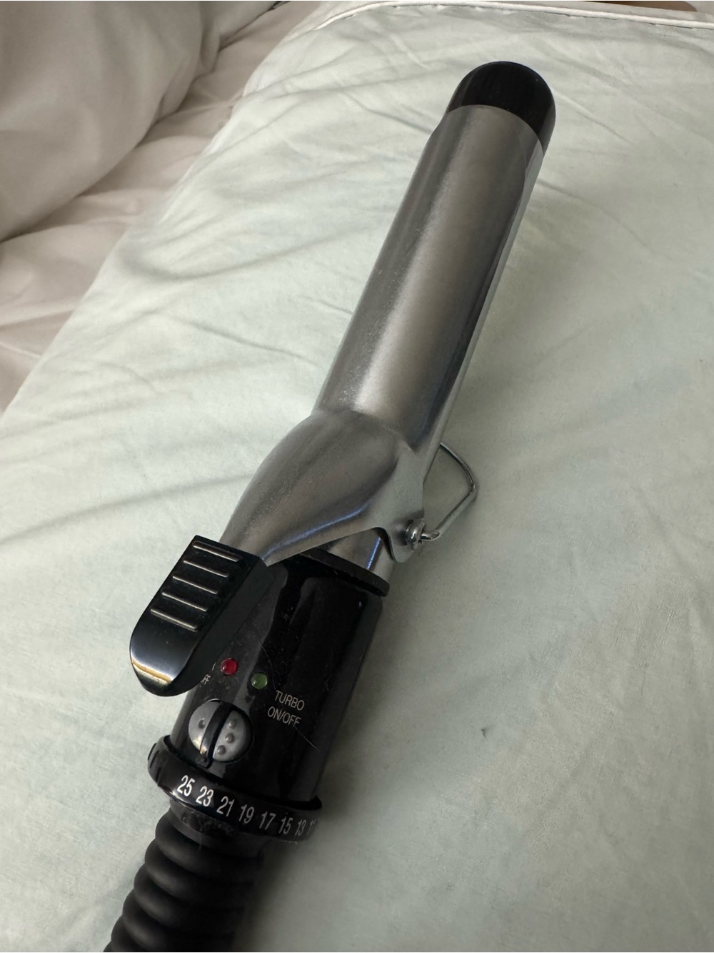 Silver Curling Iron for Women Hair Styling - Silver